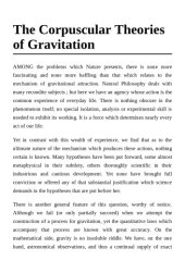 book The Corpuscular Theories of Gravitation