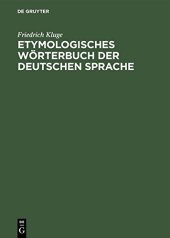 book Etymologisches Wörterbuch der deutschen Sprache