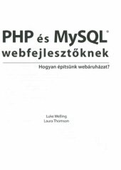 book PHP ​és MySQL webfejlesztőknek - Hogyan építsünk webáruházat?