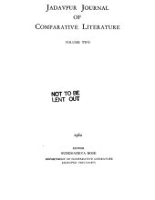 book Jadavpur Journal of Comparative Literature