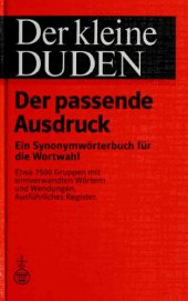 book Der kleine Duden - Der passende Ausdruck