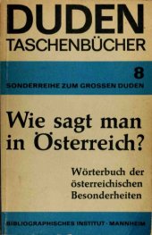 book Wie sagt man in Österreich: Wörterbuch der österreichischen Besonderheiten