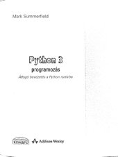 book Python 3 programozás : átfogó bevezetés a Python nyelvbe