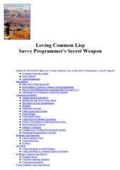 book Loving Common Lisp, or the Savvy Programmer’s Secret Weapon (online version) [4th ed.]