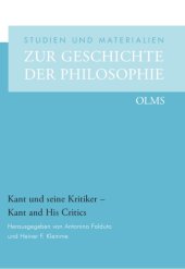 book Kant und seine Kritiker - Kant and His Critics