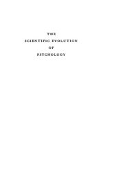 book The Scientific Evolution of Psychology