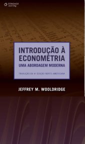 book Introdução à Econometria: Uma Abordagem Moderna