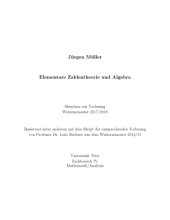 book Elementare Zahlentheorie und Algebra: Skriptum zur Vorlesung Wintersemester 2017/2018