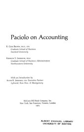 book Paciolo on Accounting