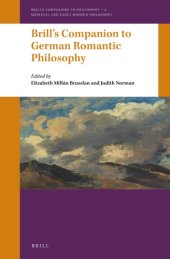 book Brill’s companion to German romantic philosophy