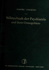 book Wörterbuch der Psychiatrie und ihrer Grenzgebiete