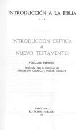 book INTRODUCCION CRiTICA  AL NUEVO TESTAMENTO