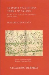 book Memoria viva de una tierra de olvido : relación del viaje al Nuevo Mundo de 1599 a 1607