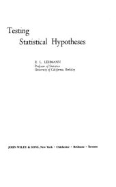 book Testing Statistical Hypotheses