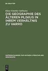 book Die Geographie des älteren Plinius in ihrem Verhältnis zu Varro