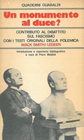 book Un monumento al duce? Contributo al dibattito sul fascismo con i testi originali della polemica