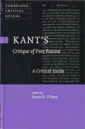 book Kant’s Critique of Pure Reason: A Critical Guide