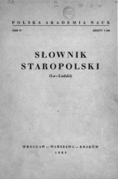 book Słownik staropolski. T. 4(La-Mżyć).