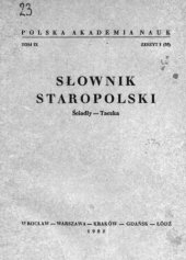 book Słownik staropolski. T. 9 (Ściadły-Używowanie).