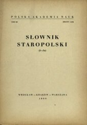 book Słownik staropolski. T. 3 (I--Kwitować).