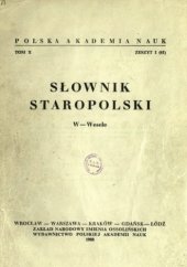 book Słownik staropolski. T. 10(W-Wżgim).