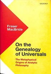 book On The Genealogy Of Universals: The Metaphysical Origins Of Analytic Philosophy