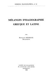 book Mélanges d’hagiographie grecque et latine