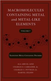 book Macromolecules Containing Metal and Metal-Like Elements, Nanoscale Interactions of Metal-Containing Polymers