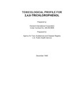 book Toxicological profiles - 2,4,6-trichlorophenol