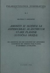 book Amoniti iz slojeva sa  Aspidoceras acanthicum Stare Planine (istočna Srbija)