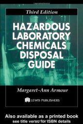 book Hazardous Laboratory Chemicals Disposal Guide