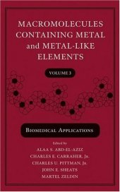 book Macromolecules Containing Metal and Metal-Like Elements, Biomedical Applications