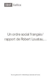 book Un ordre social français