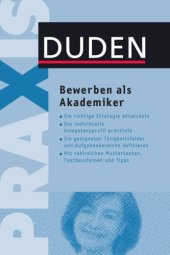 book Duden Ratgeber: Bewerben als Akademiker