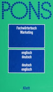 book PONS Fachwörterbuch Marketing Englisch: Englisch-Deutsch/Deutsch-Englisch