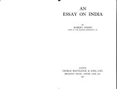 book An essay on India