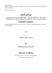 book Chitrali Grammer. چترالی گرامر