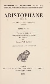 book Aristophane: Comédies. Tome III: Les Oiseaux - Lysistrata