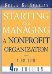 book Starting and Managing a Nonprofit Organization: A Legal Guide