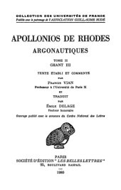 book Apollonios de Rhodes: Argonautiques. Tome II: Chant III