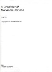 book A grammar of Mandarin Chinese