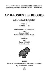 book Apollonios de Rhodes: Argonautiques. Tome I: Chants I-II