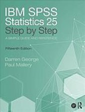 book IBM SPSS Statistics 25 Step By Step: A Simple Guide And Reference