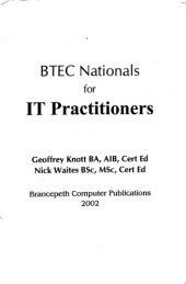 book BTEC Nationals for IT Practioners