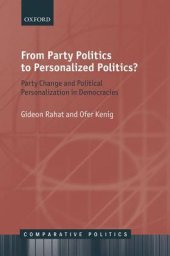 book From Party Politics to Personalized Politics?: Party Change and Political Personalization in Democracies