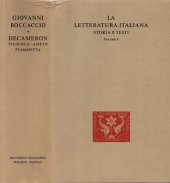 book La letteratura italiana. Storia e testi. Decameron, Filocolo, Ameto, Fiammetta