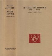 book La letteratura italiana. Storia e testi. Opere minori