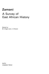 book Zamani: A Survey of East African History