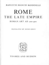 book Rome, the Late Empire: Roman Art, AD 200–400