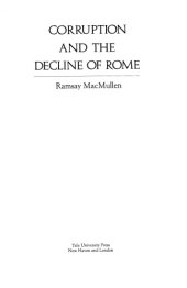 book Corruption and the Decline of Rome